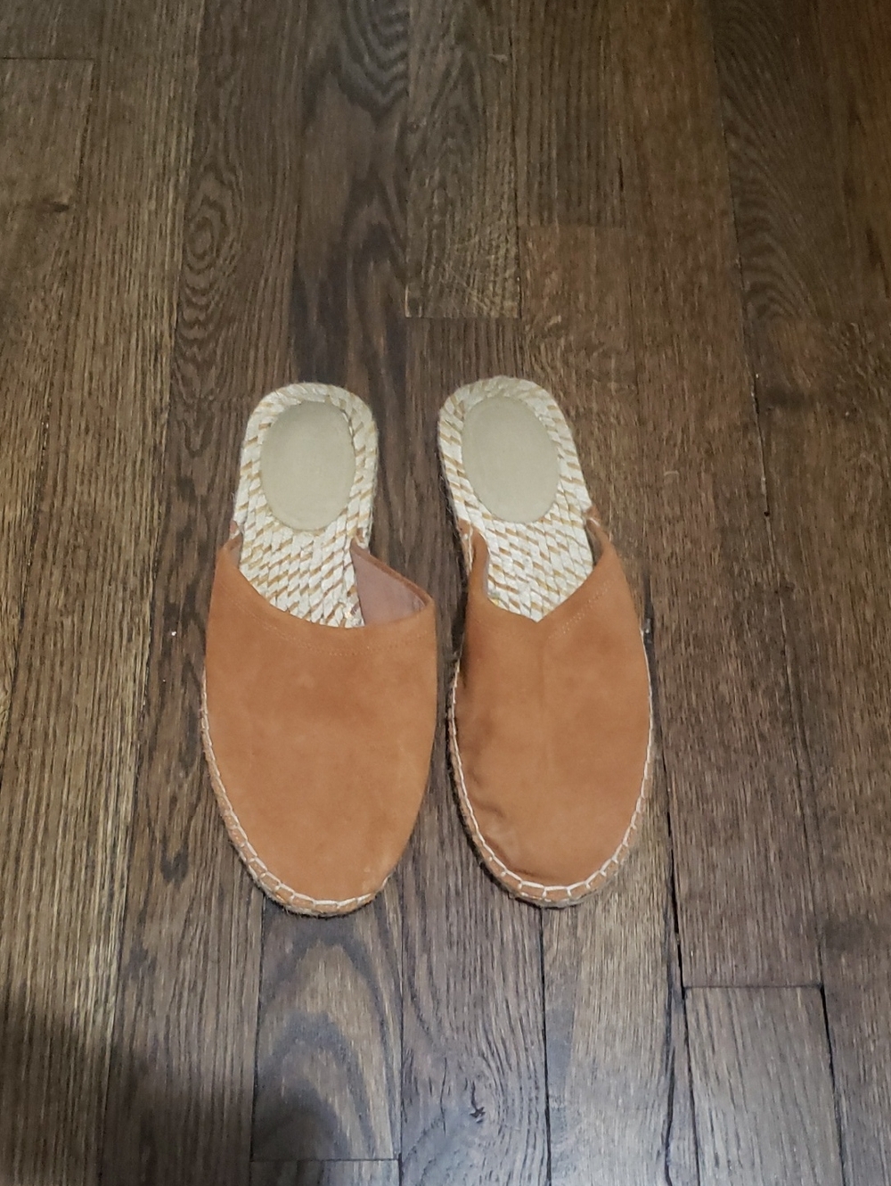 GAP Women's Tan Suede Espadrille Slip-On Mules